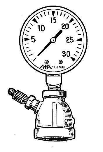 3/4&quot; PRESSURE TEST GUAGE 0-30#