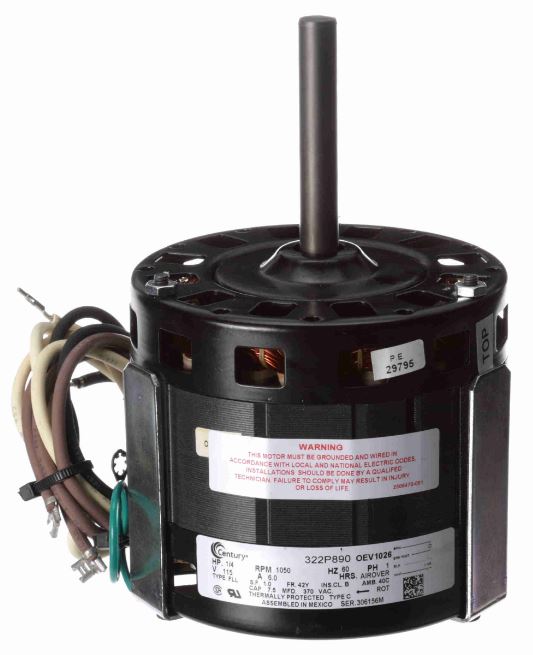 OEM REPLACEMENT MOTOR 1/4 HP 115V 1050 RPM